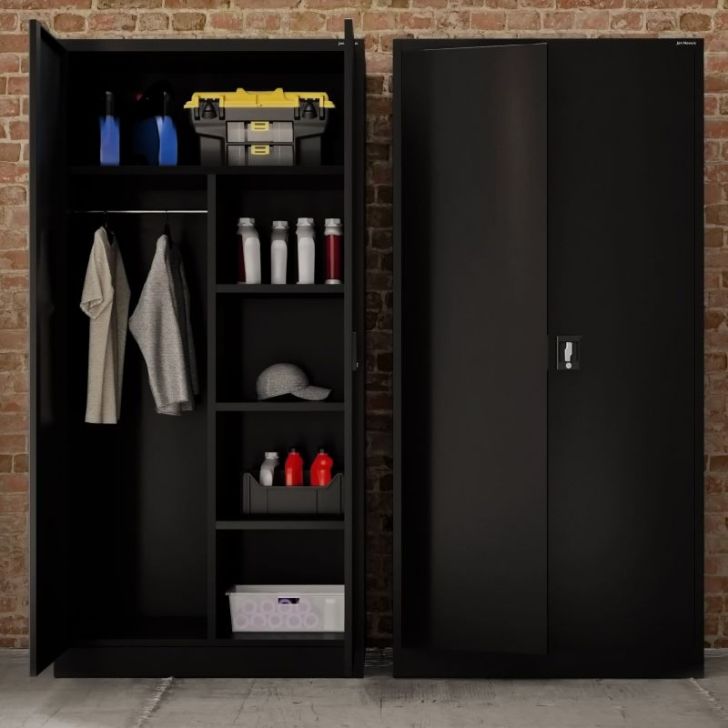 DAWID saimniecības skapis, 900 x 1850 x 450 mm, All Black