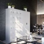 Metāla drēbju skapis ar plauktiem DAWID, 900 x 1850 x 450 mm, pelēks