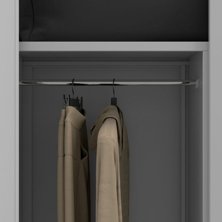 Metāla drēbju skapis ar plauktiem DAWID, 900 x 1850 x 450 mm, pelēks