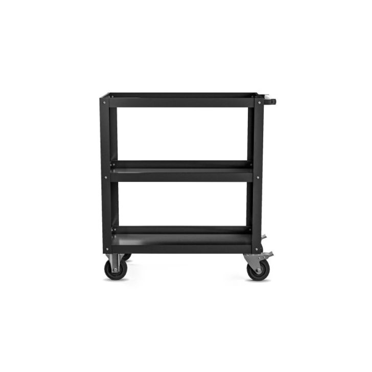 Melna riteņu darbarīku ratiņi HUGO All Black 700 x 816 x 400 mm