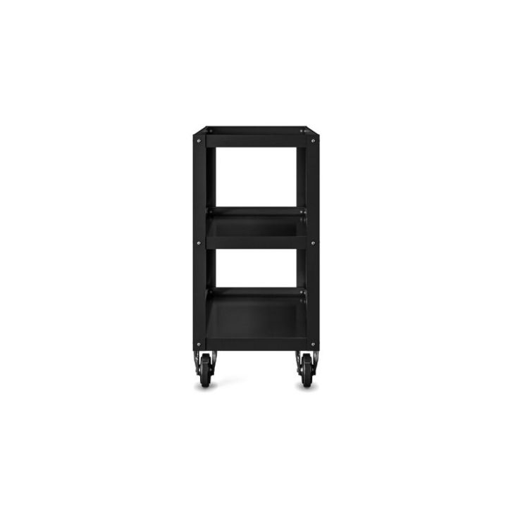 Melna riteņu darbarīku ratiņi HUGO All Black 700 x 816 x 400 mm