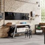 Melna riteņu darbarīku ratiņi HUGO All Black 700 x 816 x 400 mm