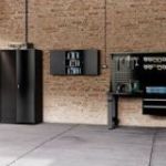 Melns metāla piekaramais skapis garāžai un darbnīcai BEN 1200 x 600 x 200 mm