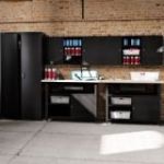 Melns metāla piekaramais skapis garāžai un darbnīcai BEN 1200 x 600 x 200 mm