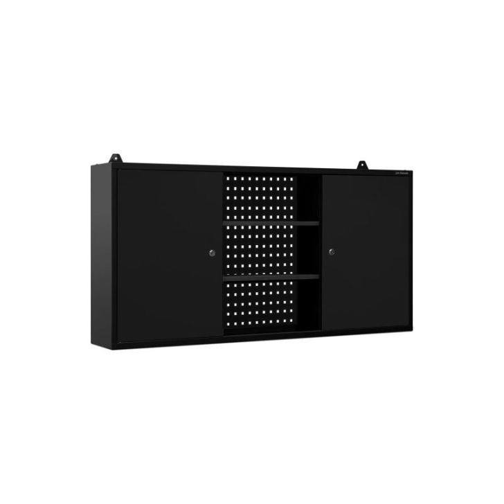 Melns metāla piekaramais skapis garāžai un darbnīcai BEN 1200 x 600 x 200 mm