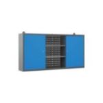 Antracīta zils piekaramais skapis garāžai un darbnīcai, metāla BEN 1200 x 600 x 200 mm