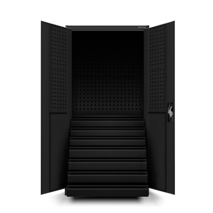 DAREK darbnīcas skapis, 920 x 1850 x 500 mm, All Black