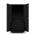 DAREK darbnīcas skapis, 920 x 1850 x 500 mm, All Black