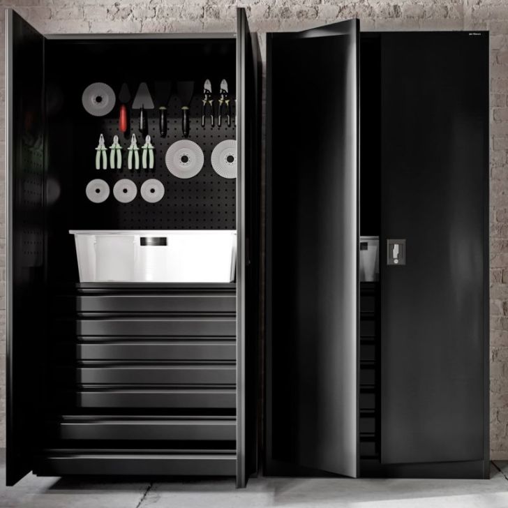 DAREK darbnīcas skapis, 920 x 1850 x 500 mm, All Black