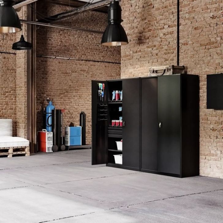 SZYMON instrumentu skapis, 920 x 1850 x 500 mm, All Black