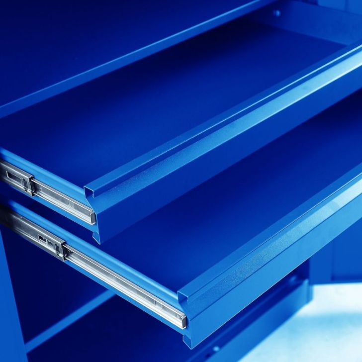 SZYMON metāla darbnīcas un instrumentu skapis, 920 x 1850 x 500 mm, zils