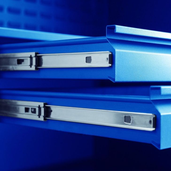 SZYMON metāla darbnīcas un instrumentu skapis, 920 x 1850 x 500 mm, zils