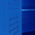 SZYMON metāla darbnīcas un instrumentu skapis, 920 x 1850 x 500 mm, zils