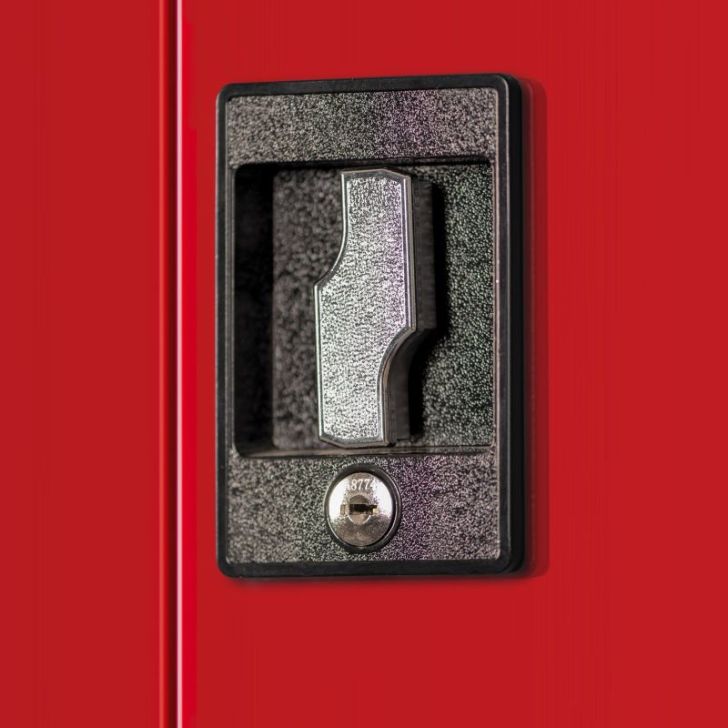 BRUNO metāla darbnīcas un instrumentu skapis, 920 x 1850 x 500 mm, antracīta sarkans