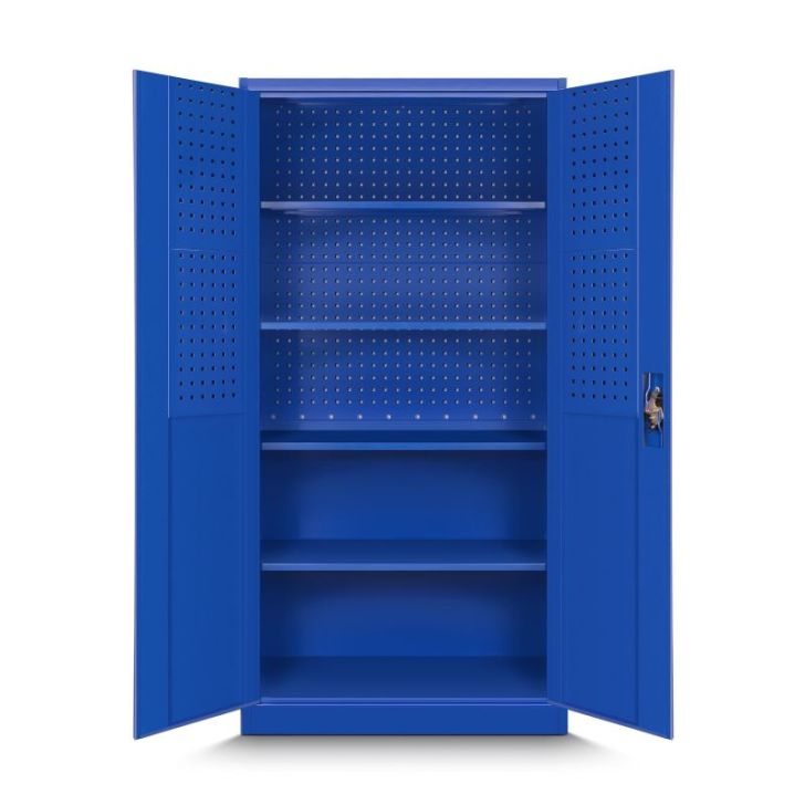 BRUNO metāla darbnīcas un instrumentu skapis, 920 x 1850 x 500 mm, zils