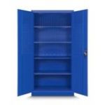 BRUNO metāla darbnīcas un instrumentu skapis, 920 x 1850 x 500 mm, zils