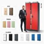 Metāla dokumentu skapis JAN, 900 x 1850 x 400 mm, antracīta sarkans