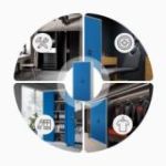 Metāla dokumentu skapis JAN, 900 x 1850 x 400 mm, pelēkzils