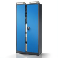 Metāla dokumentu skapis JAN, 900 x 1850 x 400 mm, antracīta zils