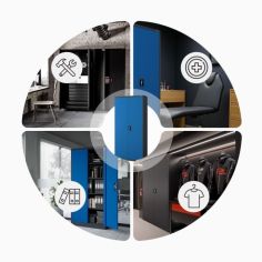 Metāla dokumentu skapis JAN, 900 x 1850 x 400 mm, antracīta zils 2