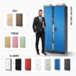 Metāla dokumentu skapis JAN, 900 x 1850 x 400 mm, antracīta zils