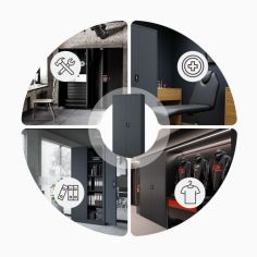 Metāla dokumentu skapis JAN, 900 x 1850 x 400 mm, antracīta krāsā 2