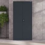 Metāla dokumentu skapis JAN, 900 x 1850 x 400 mm, antracīta krāsā