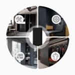 Metāla dokumentu skapis JAN, 900 x 1850 x 400 mm, melns