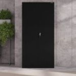 Metāla dokumentu skapis JAN, 900 x 1850 x 400 mm, melns