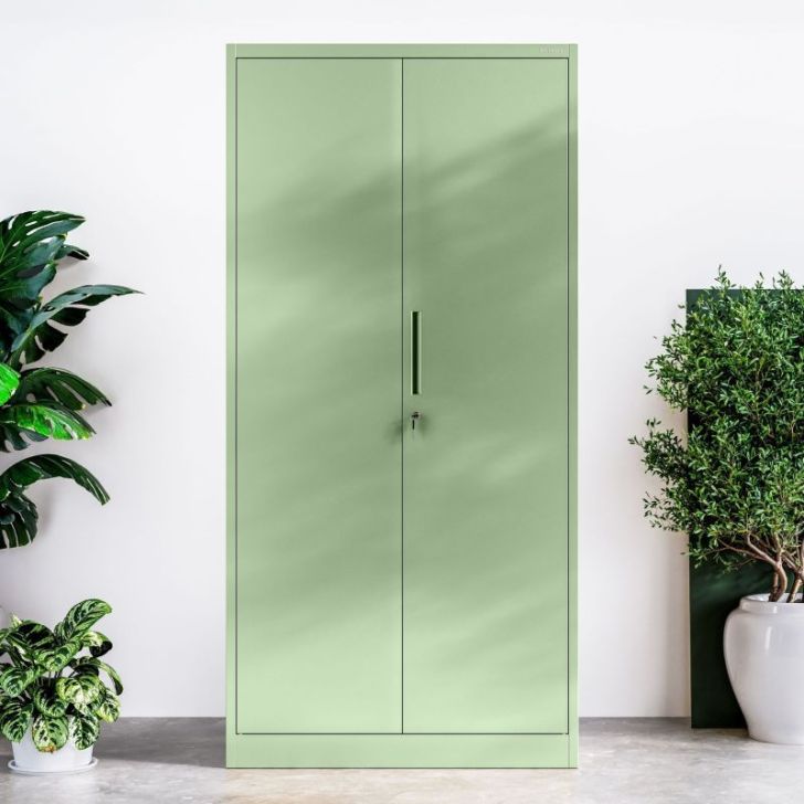 JAN biroja skapis, 900 x 1850 x 400 mm, Fresh Style: pasteļzaļš