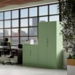 JAN biroja skapis, 900 x 1850 x 400 mm, Fresh Style: pasteļzaļš