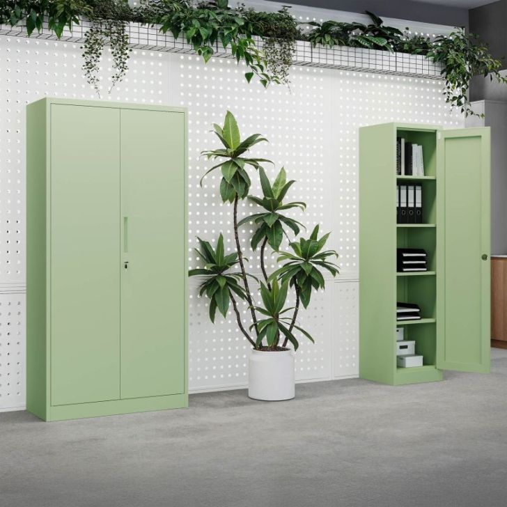 JAN biroja skapis, 900 x 1850 x 400 mm, Fresh Style: pasteļzaļš