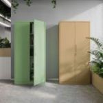 JAN biroja skapis, 900 x 1850 x 400 mm, Fresh Style: pasteļzaļš