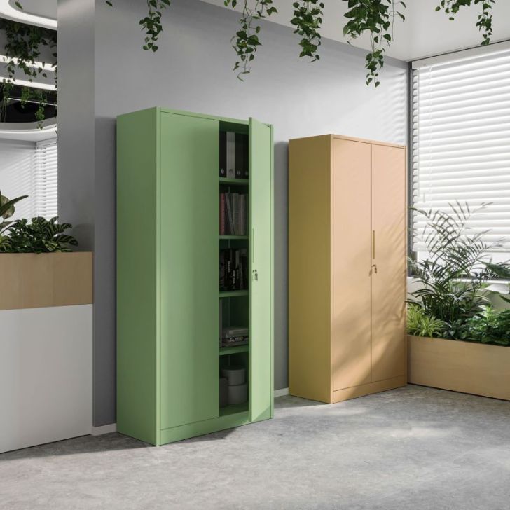 JAN biroja skapis, 900 x 1850 x 400 mm, Fresh Style: pasteļzaļš