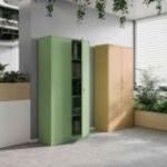 JAN biroja skapis, 900 x 1850 x 400 mm, Fresh Style: pasteļzaļš