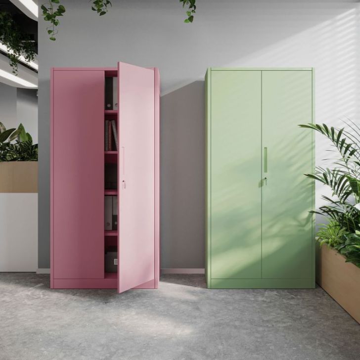 JAN biroja skapis, 900 x 1850 x 400 mm, Fresh Style: pasteļzaļš