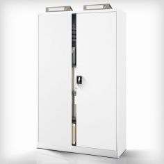 Metāla dokumentu skapis JAN II, 1150 x 1850 x 400 mm, balts