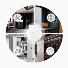 Metāla dokumentu skapis JAN II, 1150 x 1850 x 400 mm, balts 2