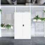 Metāla dokumentu skapis JAN II, 1150 x 1850 x 400 mm, balts