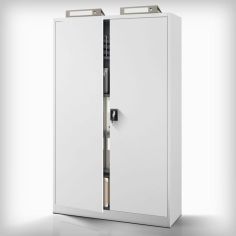 Metāla dokumentu skapis JAN II, 1150 x 1850 x 400 mm, pelēks