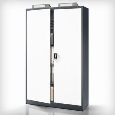 Metāla dokumentu skapis JAN II, 1150 x 1850 x 400 mm, antracīta balts