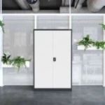 Metāla dokumentu skapis JAN II, 1150 x 1850 x 400 mm, antracīta balts