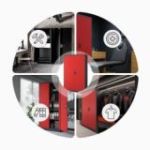 Metāla dokumentu skapis JAN II, 1150 x 1850 x 400 mm, antracīta sarkans