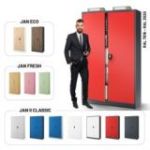 Metāla dokumentu skapis JAN II, 1150 x 1850 x 400 mm, antracīta sarkans