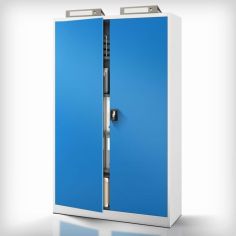 Metāla dokumentu skapis JAN II, 1150 x 1850 x 400 mm, pelēkzils