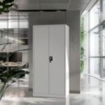 Metāla dokumentu skapis JAN H, 900 x 1950 x 400 mm, balts