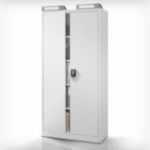 Metāla dokumentu skapis JAN H, 900 x 1950 x 400 mm, pelēks