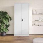 Metāla dokumentu skapis JAN H, 900 x 1950 x 400 mm, pelēks