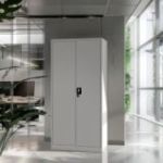 Metāla dokumentu skapis JAN H, 900 x 1950 x 400 mm, pelēks