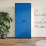 Metāla dokumentu skapis JAN H, 900 x 1950 x 400 mm, antracīta zils